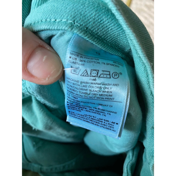 Old Navy Distressed Boyfriend Jeans Mint Sz 12 Y2K Preppy Streetwear Artsy Boho - Picture 3 of 8